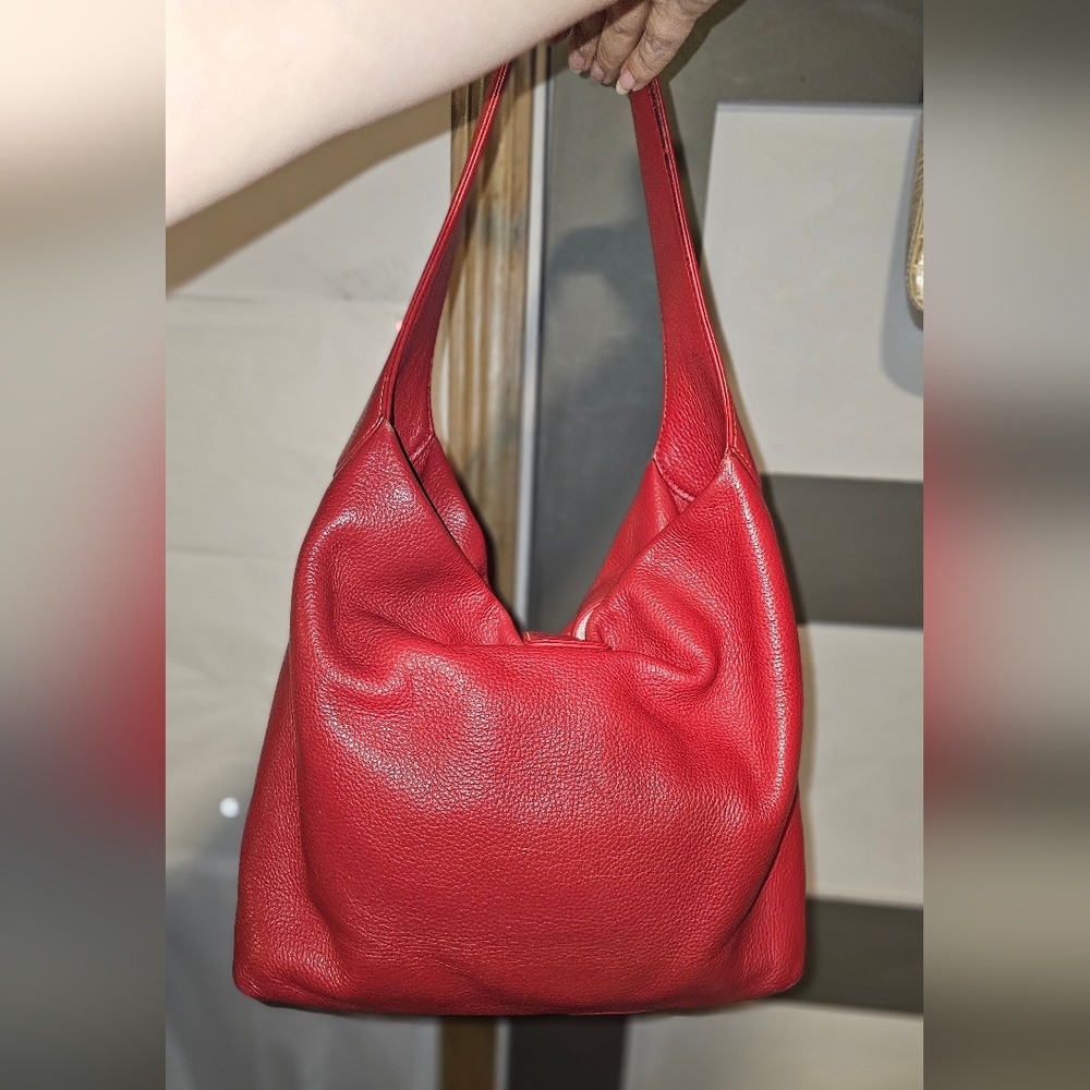 Dooney & Bourke Lucca Leather Logo Lock Hobo ~ EUC - Picture 5 of 6